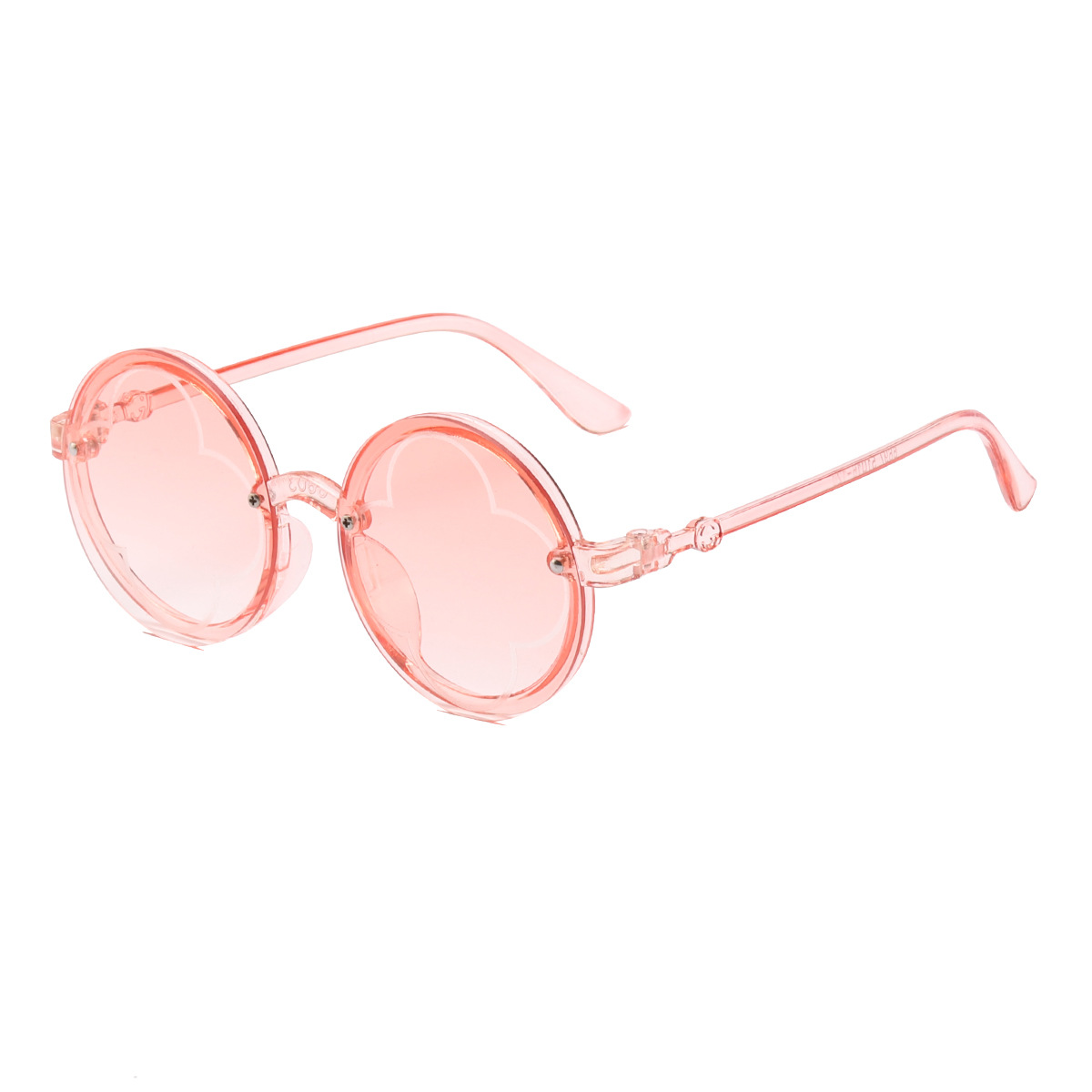 2021 gafas de juego de estilo coreano mismo estilo gafas de sol para niños personalidad de la moda transfronteriza gafas de marco redondo gafas de sol de trébol