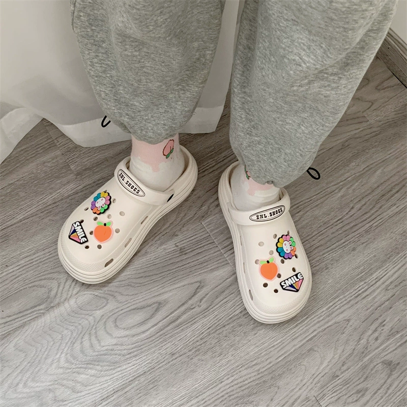 Платформа летней нескользящей обуви Tide, универсальная высокая пляжная сандалия-слэперы