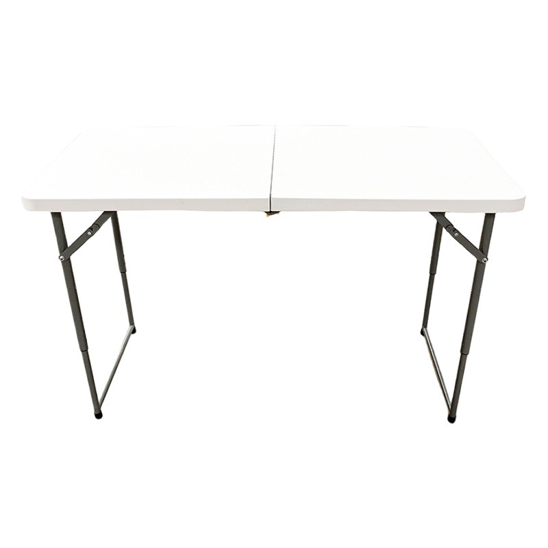 Resina al aire libre HDPE plástico soplado escritorio plegable mesa larga mesa portátil portátil que se puede levantar