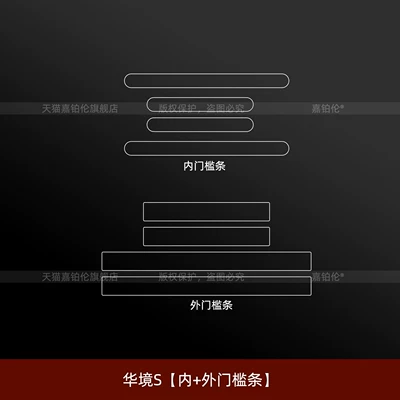 Suitable for 26 Models of Wuling Baojun Huajing S Door Sill Stickers, Welcome Pedal Interior Stickers, Center Console Tempered Film, S Accessories (Car interior film) - huajing-s-inner-outer-threshold-strip