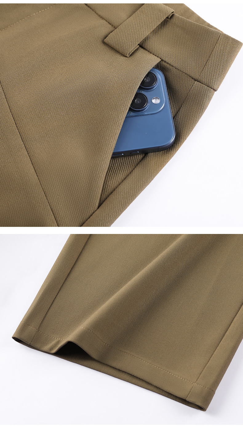 天丝醋酸窄版阔腿休闲裤女2024新款春夏宽松显瘦百搭垂感直筒长裤详情20