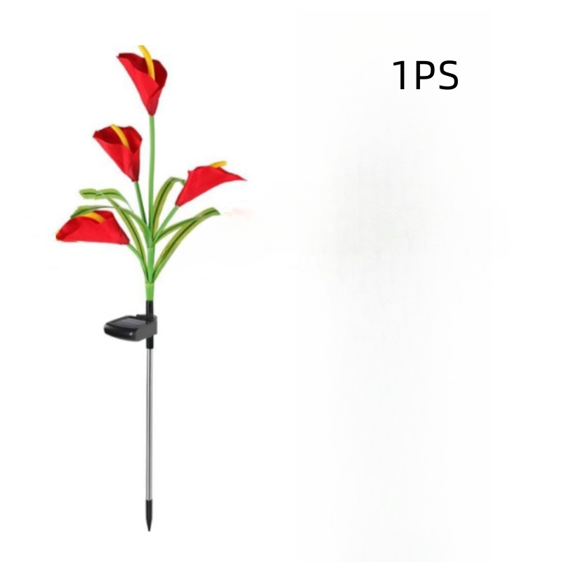 Solar simulación flor lámpara LED lirio flor lámpara de tierra girasol césped lámpara Rosa jardín Lámpara decorativa