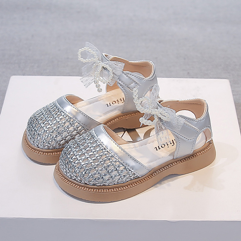 Sandálias para niñas 2026 verano nuevo niño de tamaño mediano zapato de princesa zapatos niños huecos zapatos casuales trenzados image 8