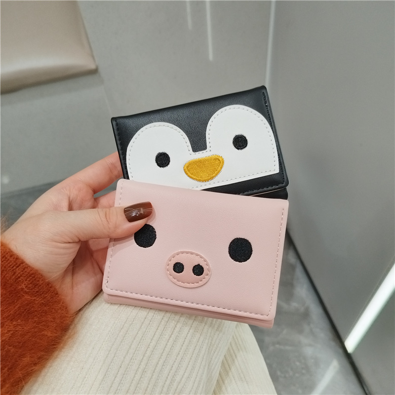 67g Weight Hidden Buckle Closure Type Small Wallets Bags Type 1 Piece Quantity Daily Occasion Pu Leather Material Animal, Cartoon Pattern All Seasons Season Women's Gender Cute Style Square Shape Women's Animal Cartoon Pu Leather Hidden Buckle Small Wallets 6