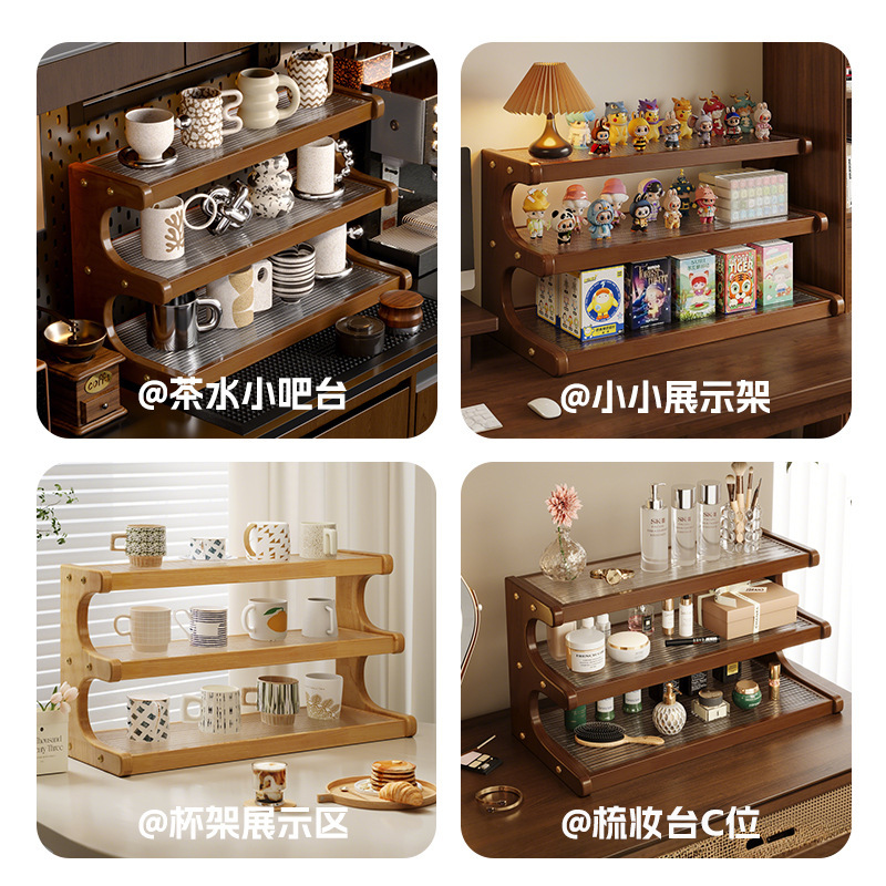 Taza acrílica de madera sólida Taza de almacenamiento Taza de agua Taza de mesa de café Taza de mesa de