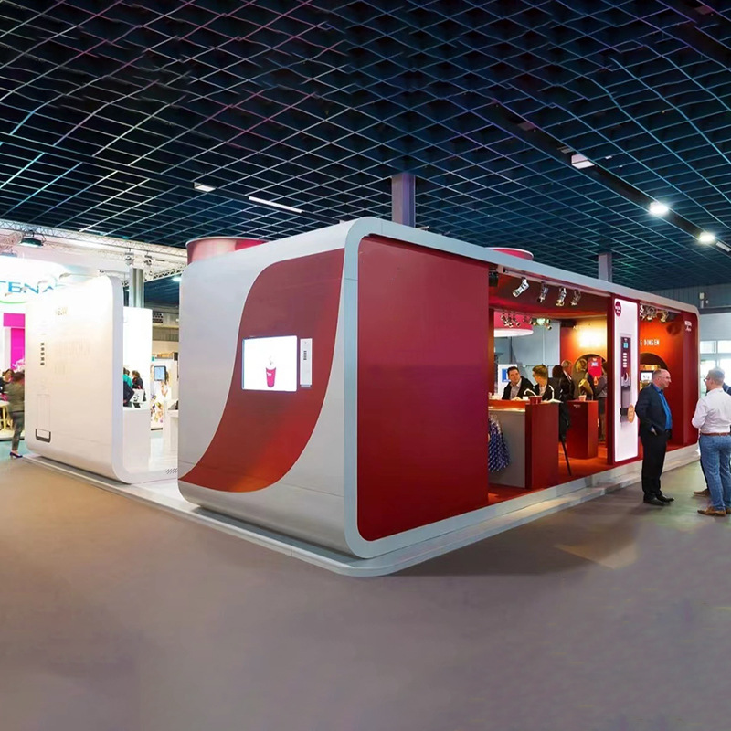 Tienda de conveniencia portátil pequeña tienda centro comercial comedor móvil bar sala de recepción retardante de llama a prueba de humedad neta casa roja cabina