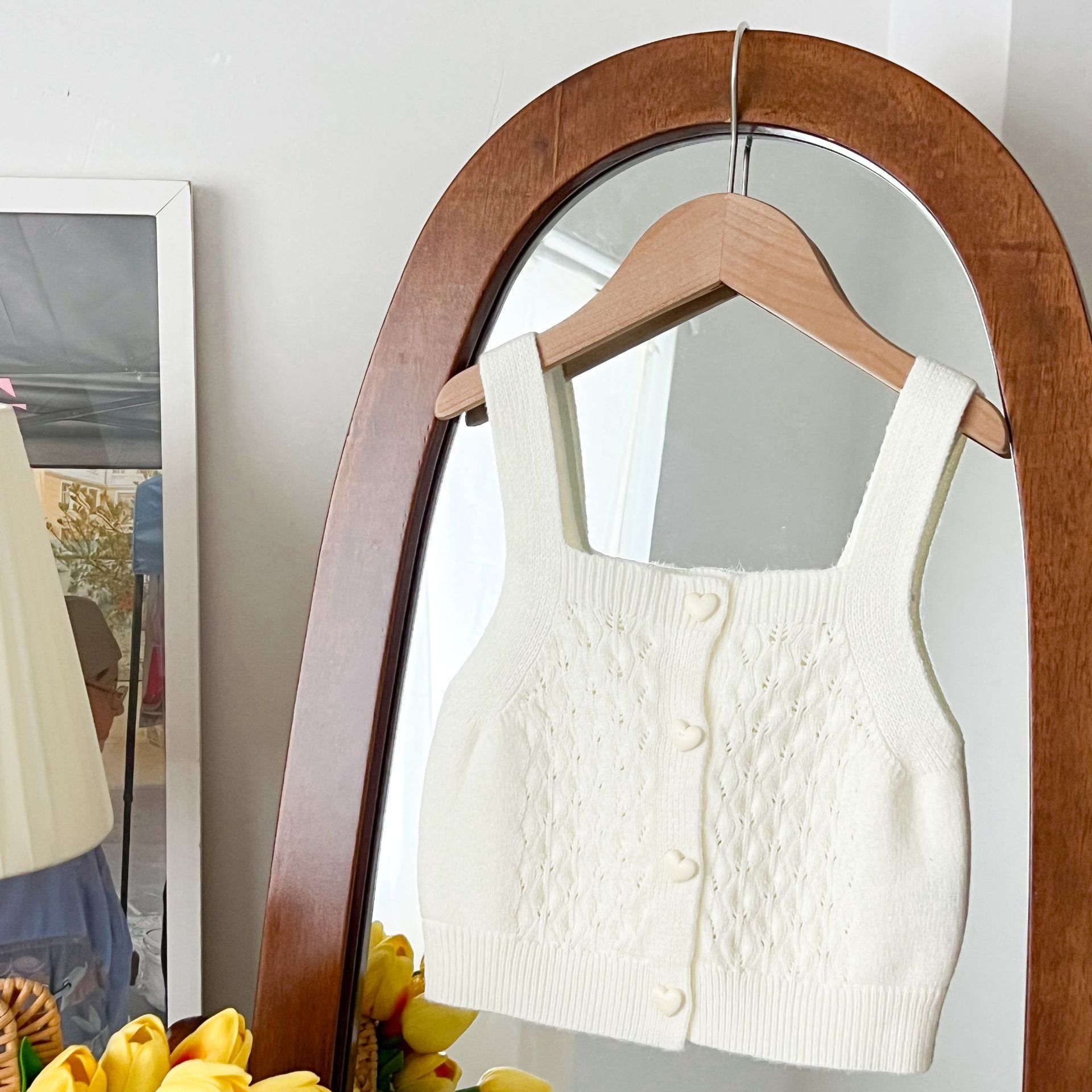 JINYONG otoño / invierno 2025 nuevo tesoro de mujer chaleco de punto de estilo coreano chaleco de punto de color sólido cardigan