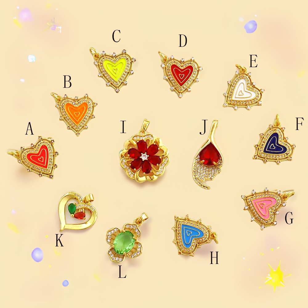 3g Weight Pendant Jewelry Making Type DIY Jewelry Accessories Classification 1 Piece Quantity Copper Material Heart Shape Pattern All Seasons Season Plating Design Vintage Style, Classic Style Style 1 Piece Copper Heart Shape Pendant 7