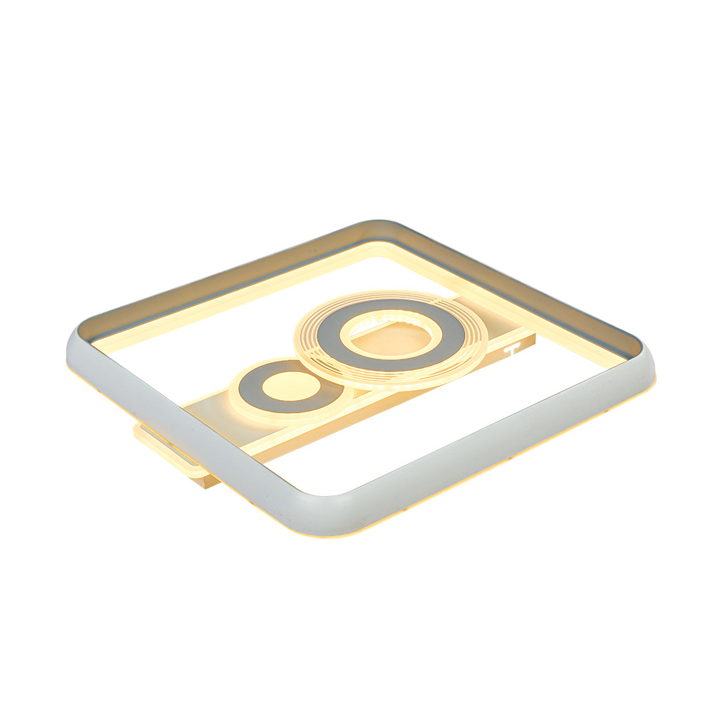 新款現(xiàn)代簡約LED吸頂燈2.4G方形72W智能控制臥室燈客廳燈中山燈飾