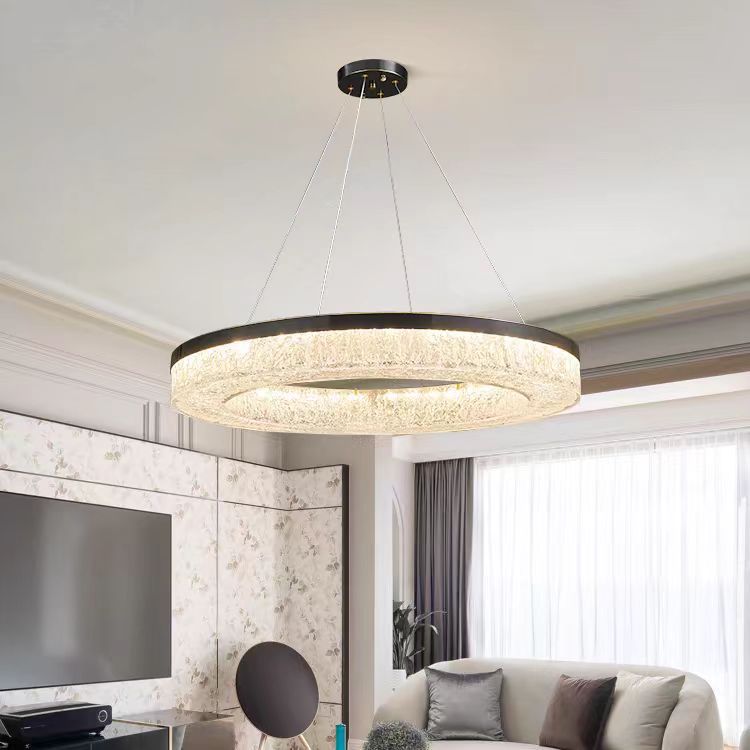 Todo bronce italiano minimalista lámpara de sala de estar nórdica lujosa atmósfera sala de dormitorio principal diseño simple lámpara de resina de villa