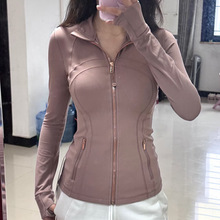 lulu zgly修身百搭长袖瑜伽服上衣紧身拉链跑步立领运动短袖外套