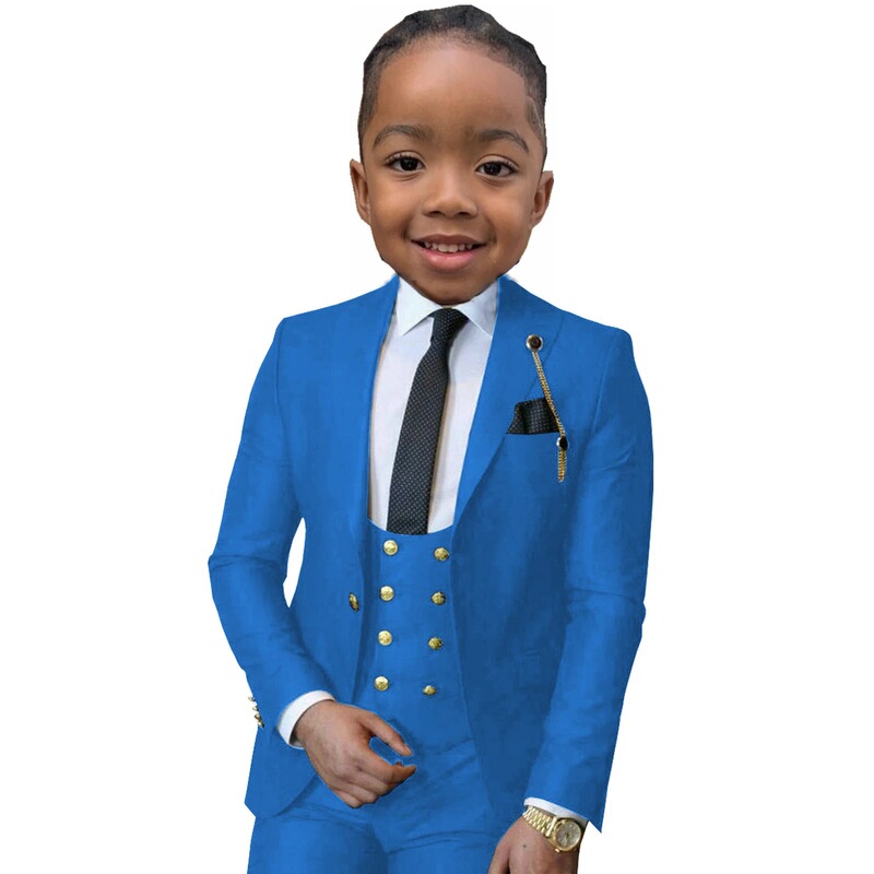 AliExpress 外国貿易男の子の誕生日スーツステージパフォーマンスフラワーガール結婚式子供の小さなホストスーツ 3 点セット|undefined