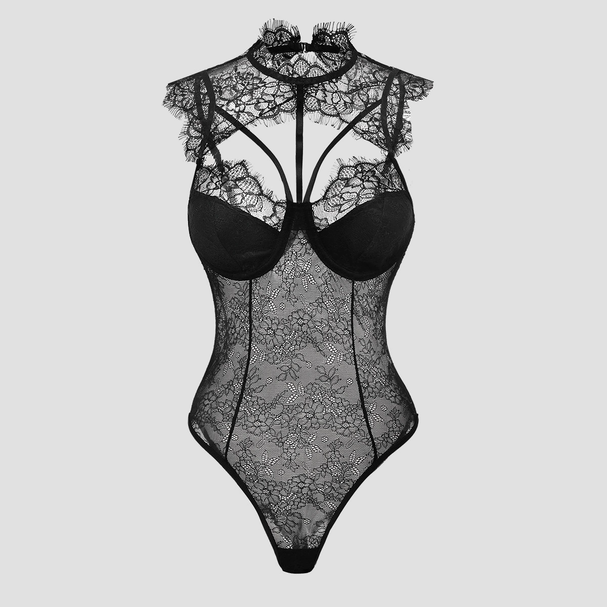 Трансграничная новая европейская и американская сексуальная горячая девушка ветер подтяжка ресниц кружева тонкая перспектива дикая комбинезон 10958