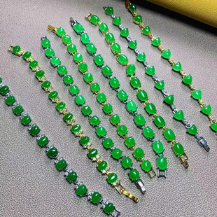 Malay Jade Jade Green Inlaid Bracelet Malay Jade Bracelet Inlaid Jade Bracelet Green Bracelet Live Supply