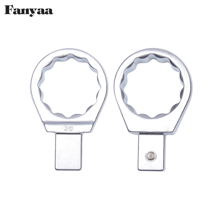 台湾Fanyaa力矩扳手头9*12接口可换头扭力扳手交换头7-22mm梅花头