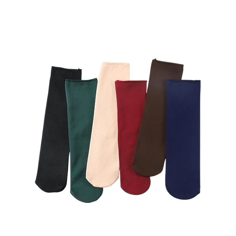 Autumn and Winter fleece-lined thick snow socks men's and women's floor socks warm cold-proof heating mid-calf socks women's in stock wholesale