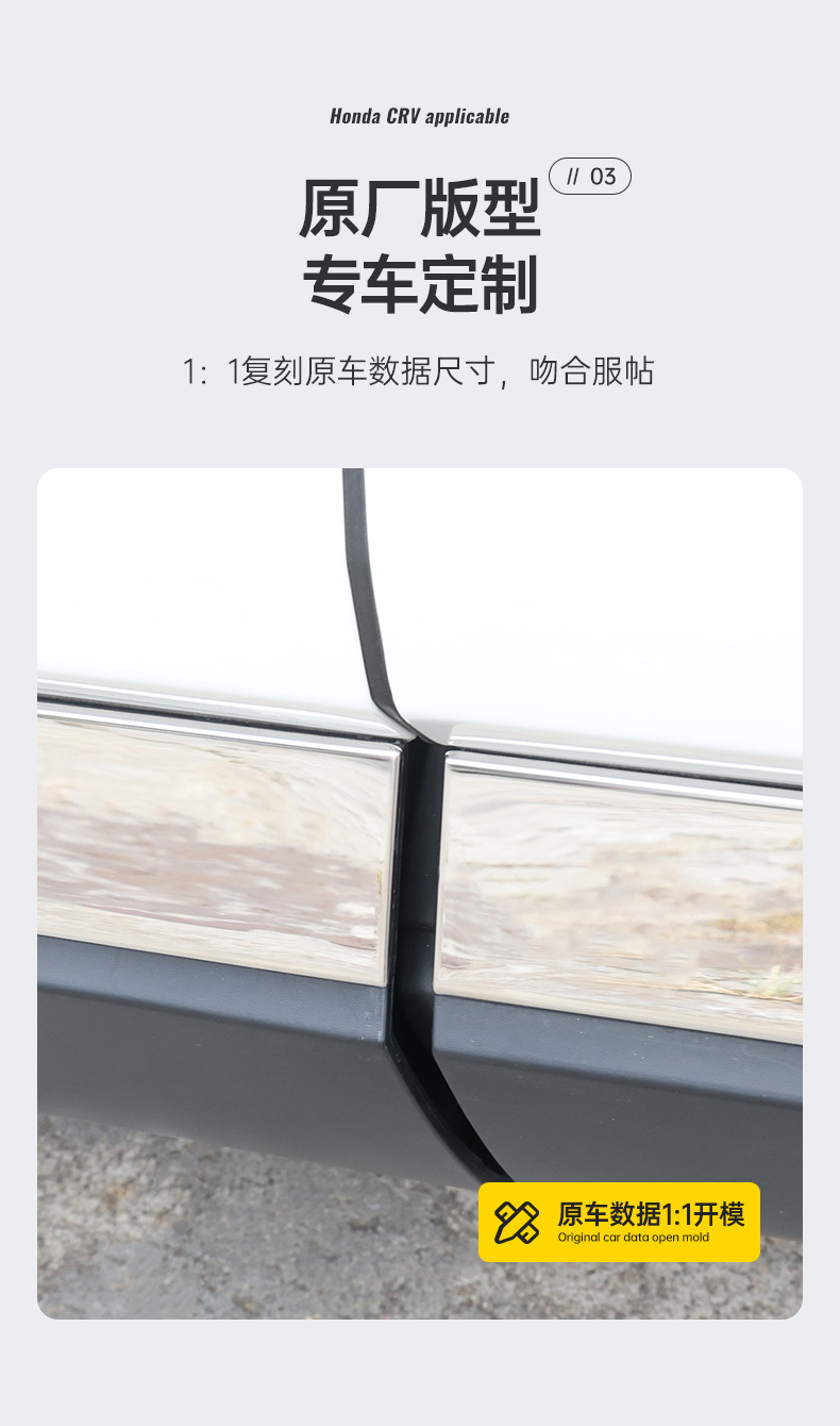 Suitable for 23-26 Models of the New Honda Crv Body Trim, Door Edge Anti-Collision and Anti-Scratch Strips, Modified Haoying Center Pillar Trim