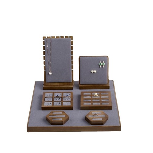 Solid wood jewelry display props jewelry display stand ring pendant watch pallet bracelet necklace display plate jewelry tray