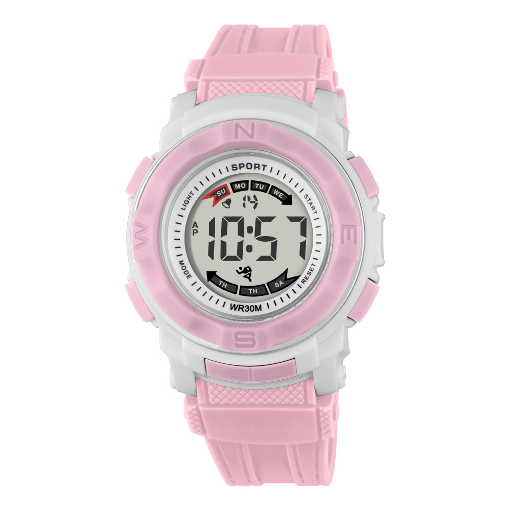 Cronógrafo deportivo coreano alarma estudiantes pequeños relojes multifuncionales tendencia juvenil luz nocturna relojes electrónicos al por mayor