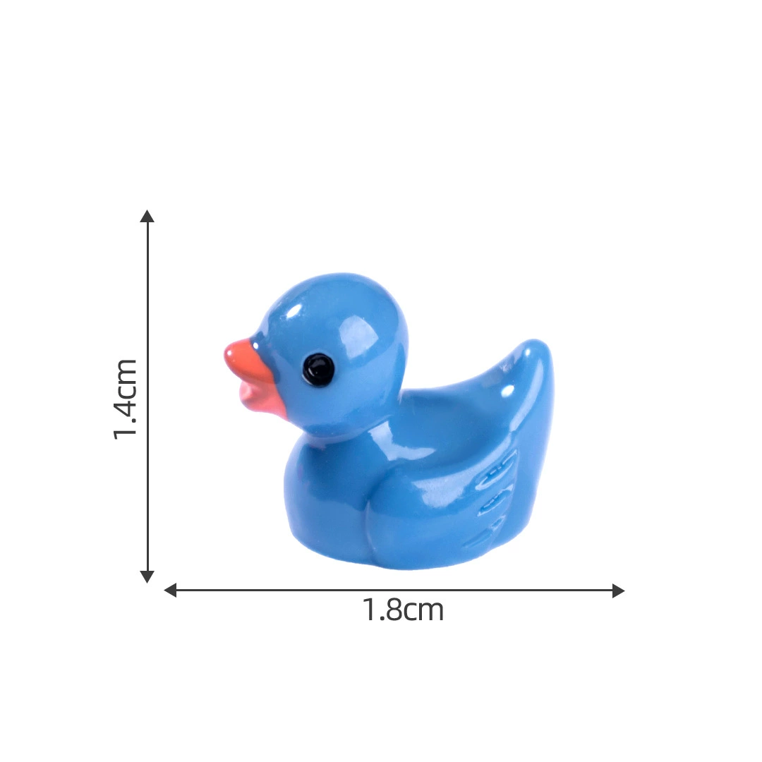 Pendant (B.Duck) mini duck minifigure, glossy resin, assorted colors, 1.8×1.2×1.6 cm