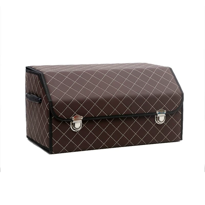 Car storage bag/box – Foldable car storage - golden-brown-large-size-303030cm