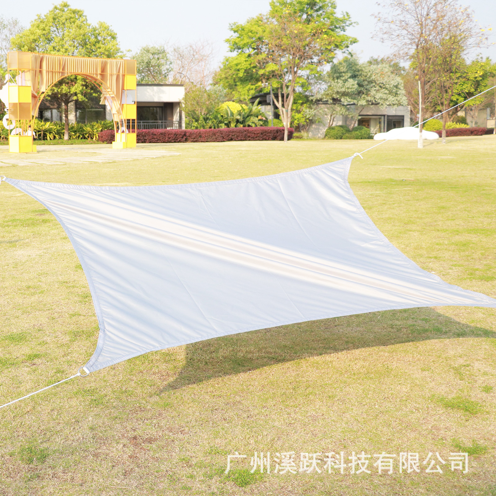 Four-Corner Waterproof Sunshade Sail Polyester Waterproof Sun Protection Uv-Resistant Shade Cloth Sunshade Net for Courtyard Outdoor Villa