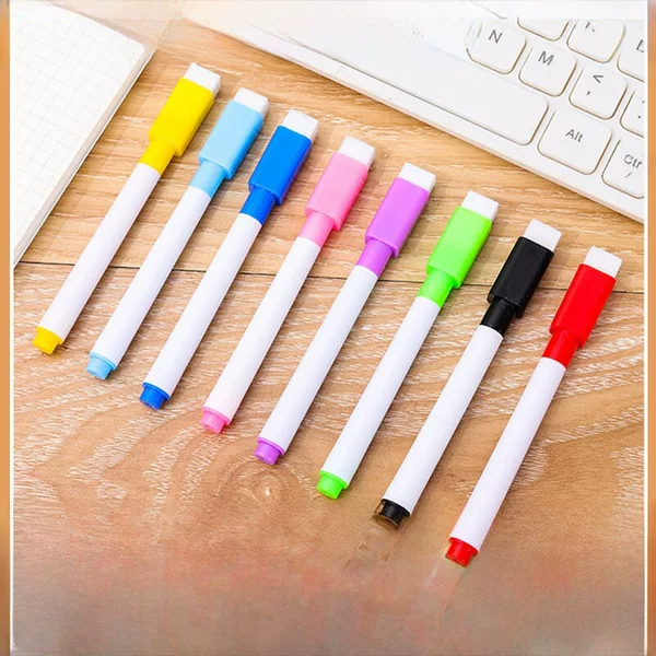 Color Black Colorful Core Black Core Whiteboard Pen Creative Water Pen Water-Based Small Erasable Pen Advertising Logo Printing