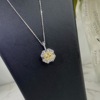 Fashionable ring, necklace, silver 925 sample, European style, simple and elegant design, double wear