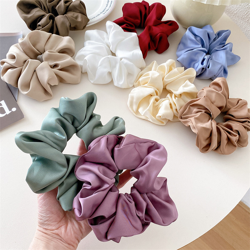 Scrunchie in raso per donna elegante elastico per acconciature_voghion.com