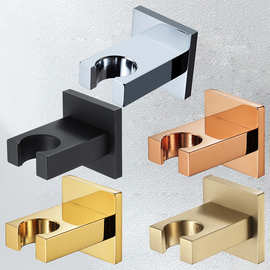 HIDEEP花洒底座不带进水镀铬黑色金色铜方形手持淋浴头支架固定座