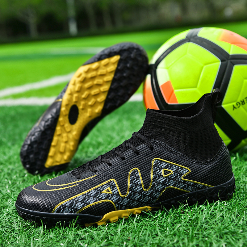 thumbnail for Cross-border Ronaldo Messi football shoes men's and women's high top AG long nails TF broken nails student campus football game training shoes