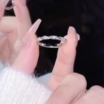 爱意缠绕锆石麻花素圈戒指小众百搭气质设计高级感开口可调节指环