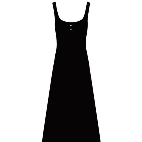 suspender vest women's dress, tall square collar, long dress, 2026 summer new style, slim fit and show slimming