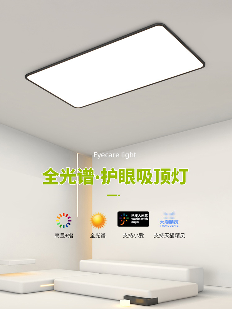 全光谱护眼吸顶灯现代简约极简客厅灯米家智能灯具全屋套餐组合