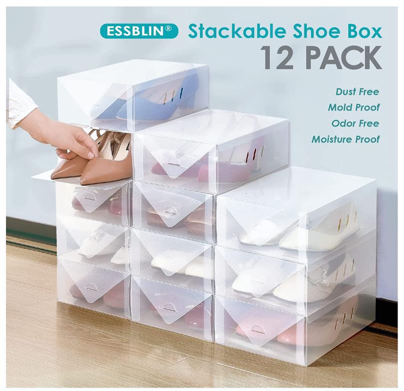 Transparent Flip-Top Shoe Box with Dustproof and Moisture-Proof Design, Shoe Storage Box, Plastic Shoe Box, Space-Saving Shoe Rack, Shoe Wall, Best Seller on Amazon