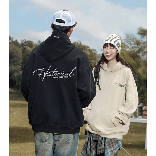 400G Heavyweight American Embroidery Hooded Sweatshirt for Men and Women - Spring New Trend Brand Quality Couple Hoodies Loose Jacket