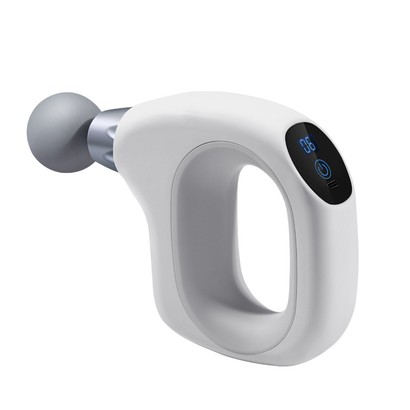 Nuevo MINI pistola de fascia LCD inteligente control de frecuencia mini portátil USB masajeador de cuerpo completo dispositivo eléctrico de cuello