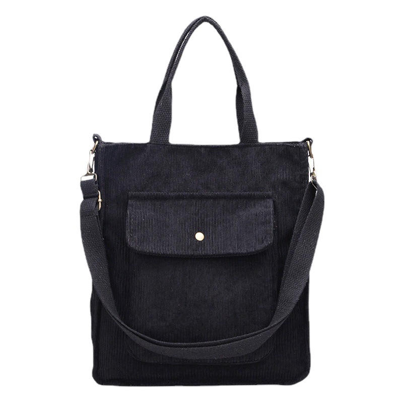 Bolso de Pana para Mujer, Estilo Japonés, Otoño/Invierno, Bandolera, Gran Capacidad, Estilo Artístico, Venta por Mayor image 1