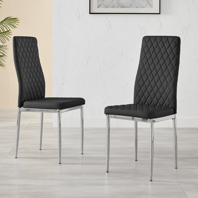 Silla de comedor de exportación de comercio exterior silla de comedor de lujo ligera silla de comedor de alta calidad silla de respaldo doméstica silla de línea horizontal de paquete flexible italiana