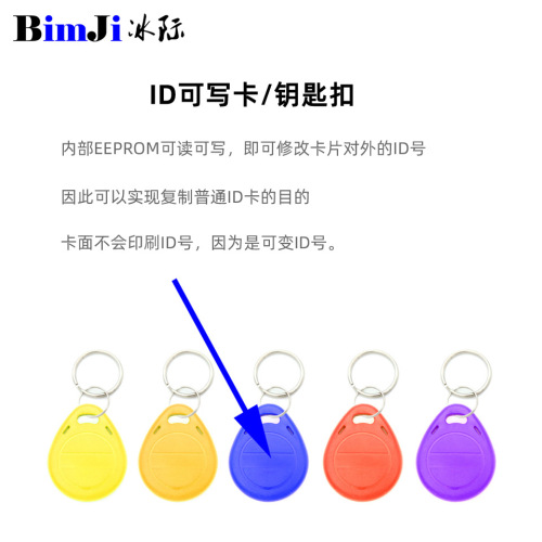 ID copyable keychain card 5200 compatible T5577 blank rewritable EM4305 access card No. 2 125Khz