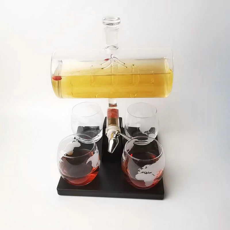 Barril de vino velero decantador de forma especial producto Amazonas whisky vodka separador de vino con interruptor