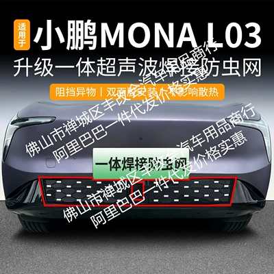 Suitable for Xpeng MONA L03, integrated welded car anti-insect net, front grille special modification decorative strip accessories