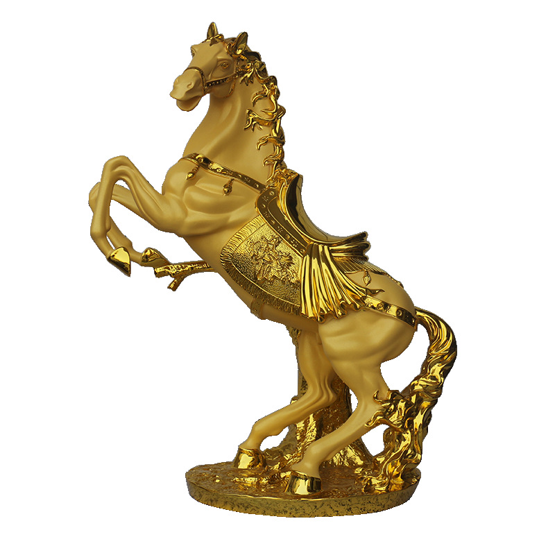 馬は成功工芸品の馬の置物の客間の家庭の装飾品の飾り物の事務室を飾って財産を募集します。