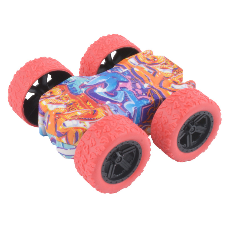Coche de inercia de tracción en las cuatro ruedas para niños Vehículo todoterreno de doble cara Modelo de carreras de acrobacias resistente a caídas Juguete de regalo de niño puesto al por mayor