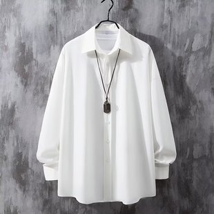 plus size shirt 2024 autumn new fat men's women's clothing loose chubby girl foreign-style belly-covering top age-reducing slim shirt