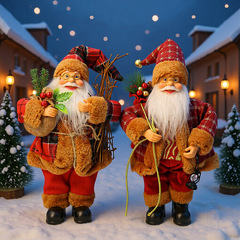 サンタクロース人形ギフトクリスマスオーナメントホテルモールクリスマスオーナメントマルチカラークリスマススタンディング人形
