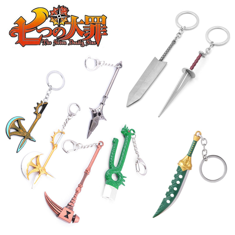 Animation Seven Crimes Melario Darth Diana Harley Kun Protagonist Weapon Model Keychain Disaster Short Knife Pendant