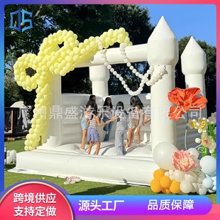 White Wedding Trampoline Inflatable Manufacturer Outdoor Proposal Birthday Party Trampoline Outdoor European Inflatable Castle Props