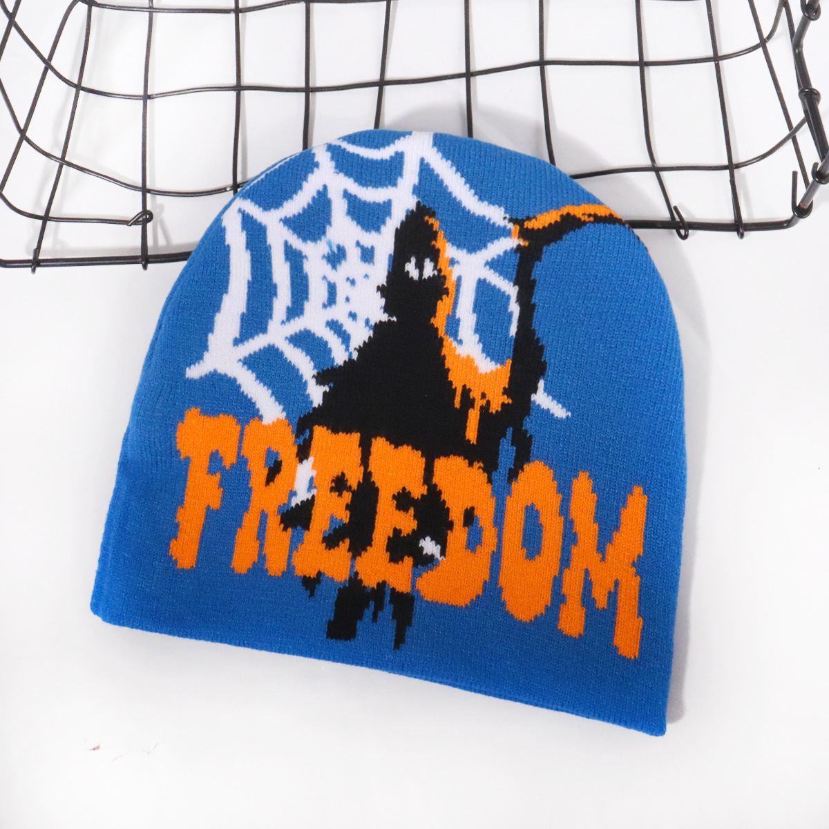 Unisex Halloween jacquard knitted hat trend fashion for men and women_viptrois.com