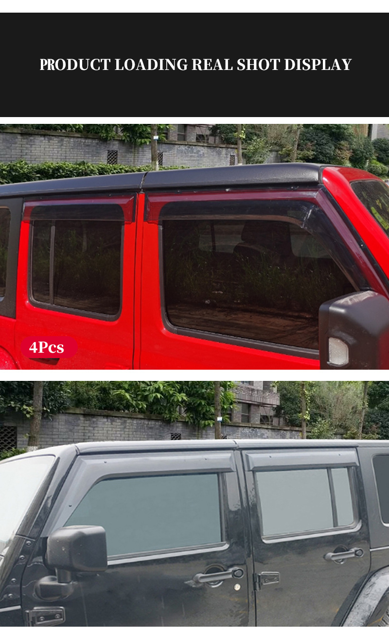 Suitable for Jeep Wrangler Window Visor Jeep Wrangler Jk Jl Window Visor